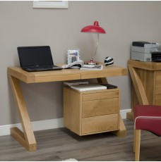 Z Oak Designer Small Computer Desk